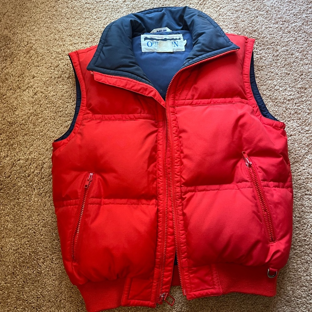 Red OUTDOORSMAN OF LAKE TAHOE Vest Size Small - Picture 7 of 7